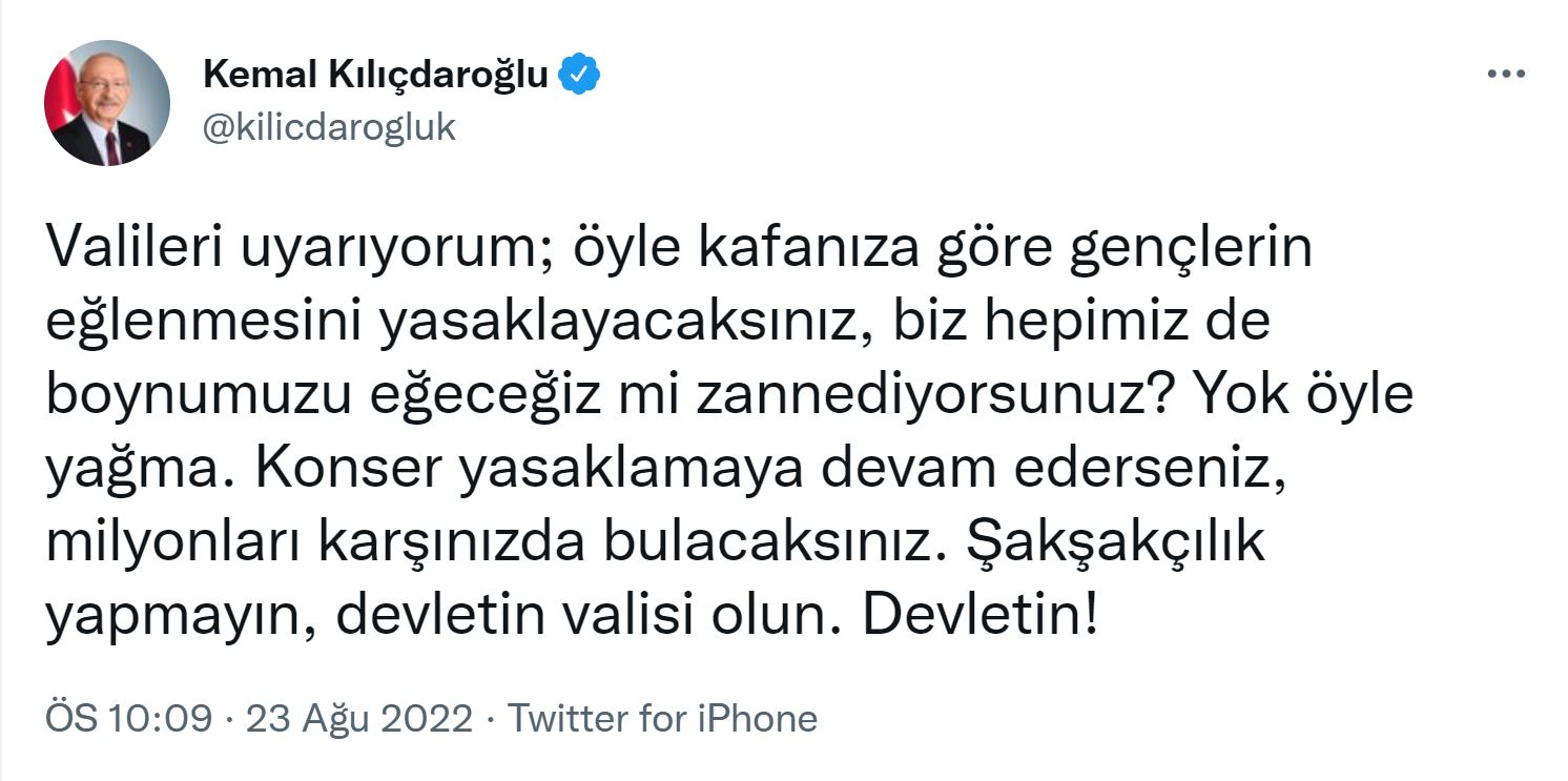 Kemal Kılıçdaroğlu Tweet