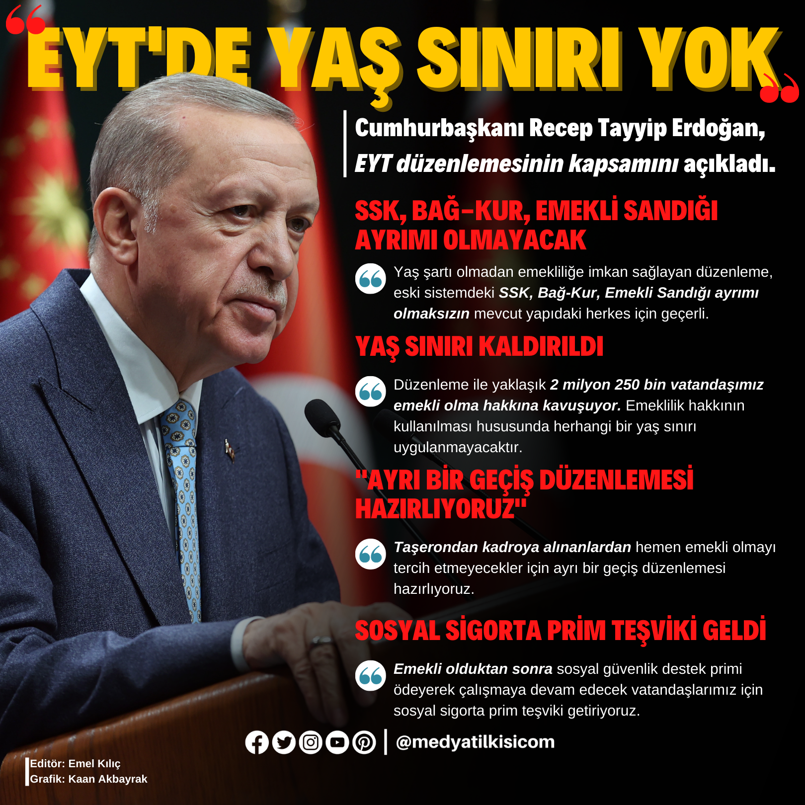Cumhurbaşkanı Erdoğan EYT Tam Açıklama