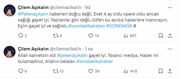 Çilem Açıkalın Tweet