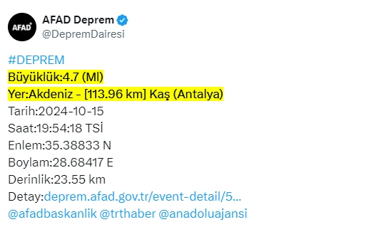 Afad Deprem