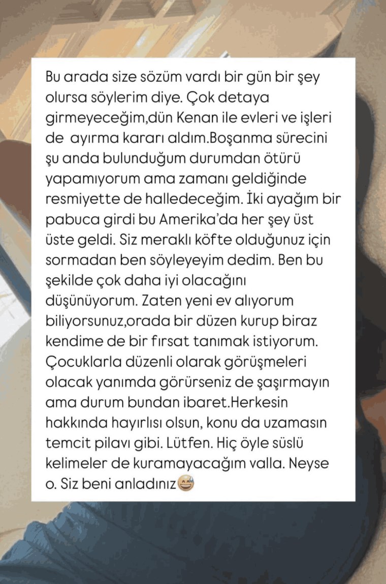 Eylül Öztürk Boşanma Açıklaması