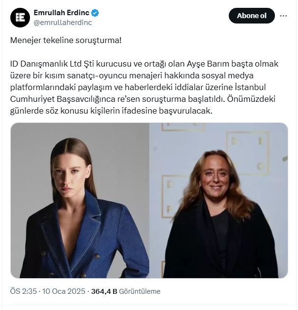 Ayşe Barım Soruşturma